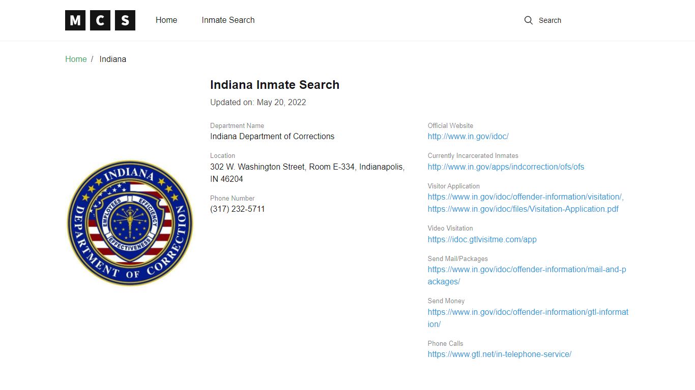 Indiana Inmate Search - Madison County Jail